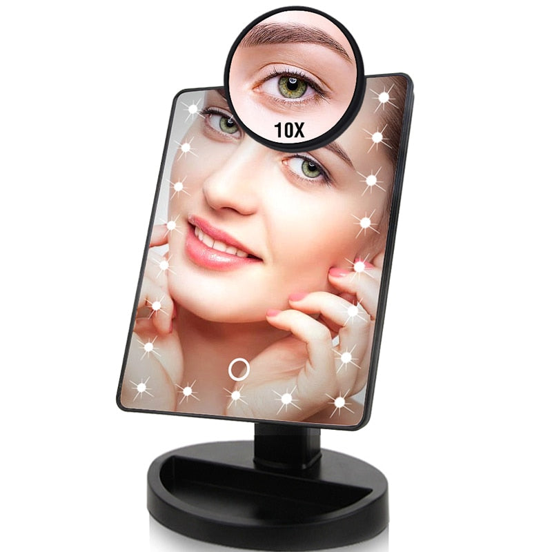 22 LED Lights Touch Screen Makeup Mirror